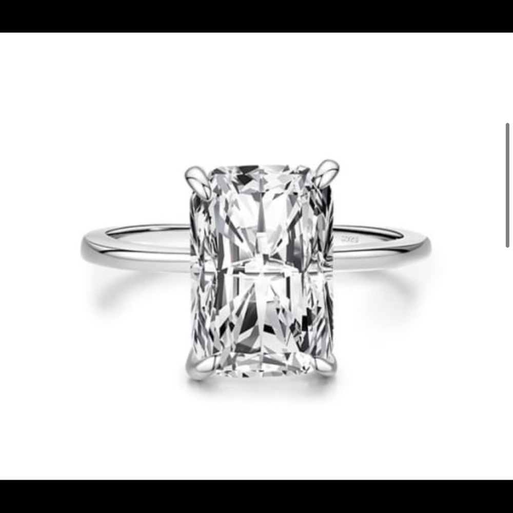 925 Sterling Silver Rectangle Dainty Band Ring